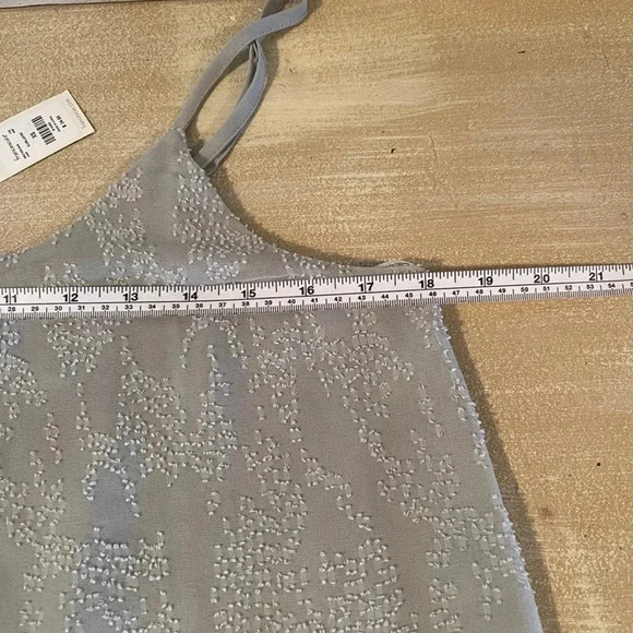 MI Ami from Francesca's beautiful seafoam green layered chiffon tank top. - Picture 7 of 9